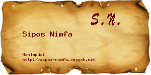 Sipos Nimfa névjegykártya